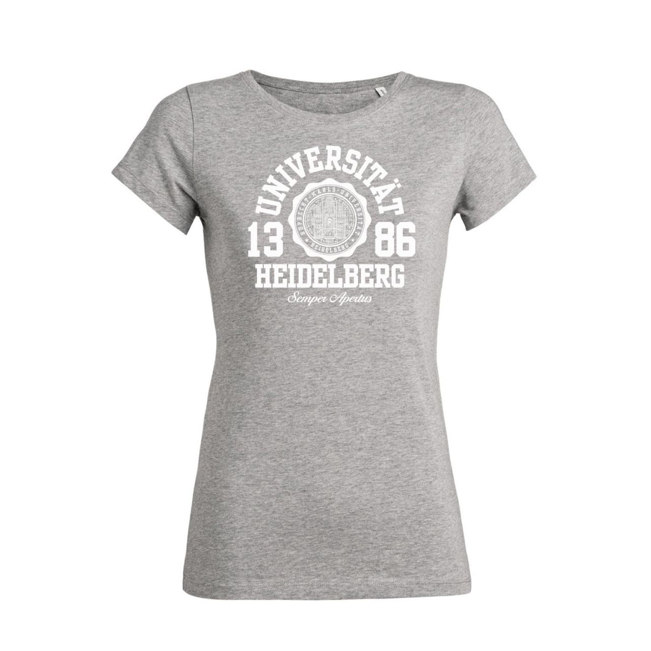 Damen Organic T-Shirt, heather grey, marshall