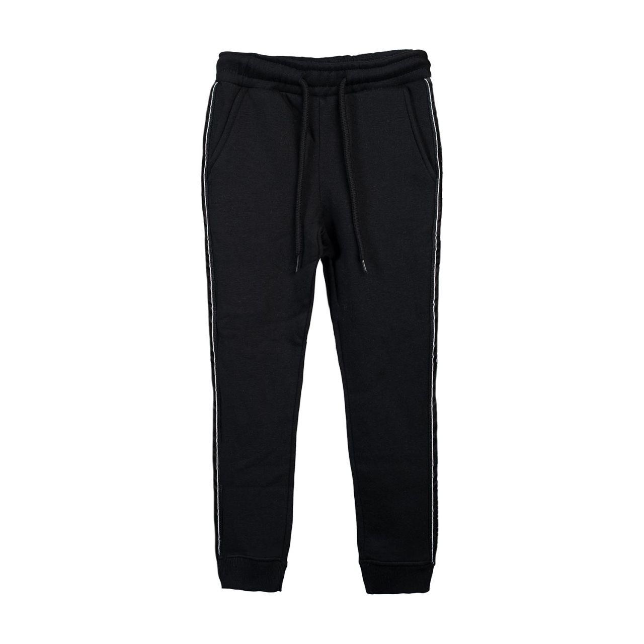 Herren Sweatpants, black, tape