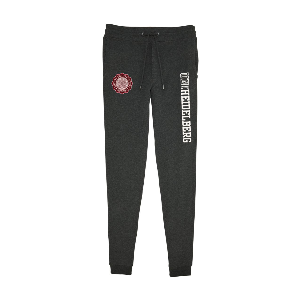Herren Organic Sweatpants, dark heather grey, siegel