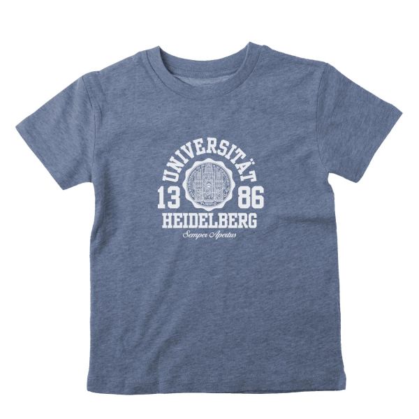 Boys Organic T-Shirt, heather blue, marshall