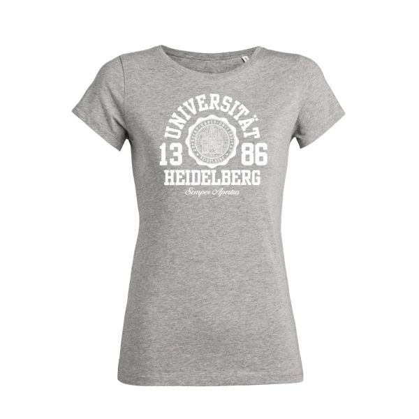 Damen Organic T-Shirt, heather grey, marshall