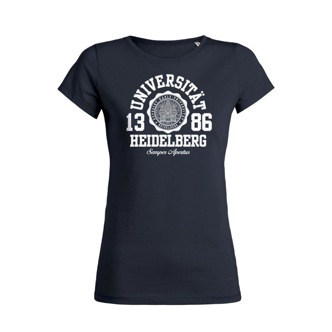 Damen Organic T-Shirt, navy, marshall