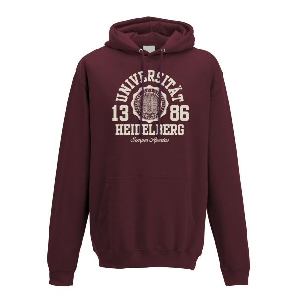 Classic Hooded Sweatshirt, burgundy, marshall