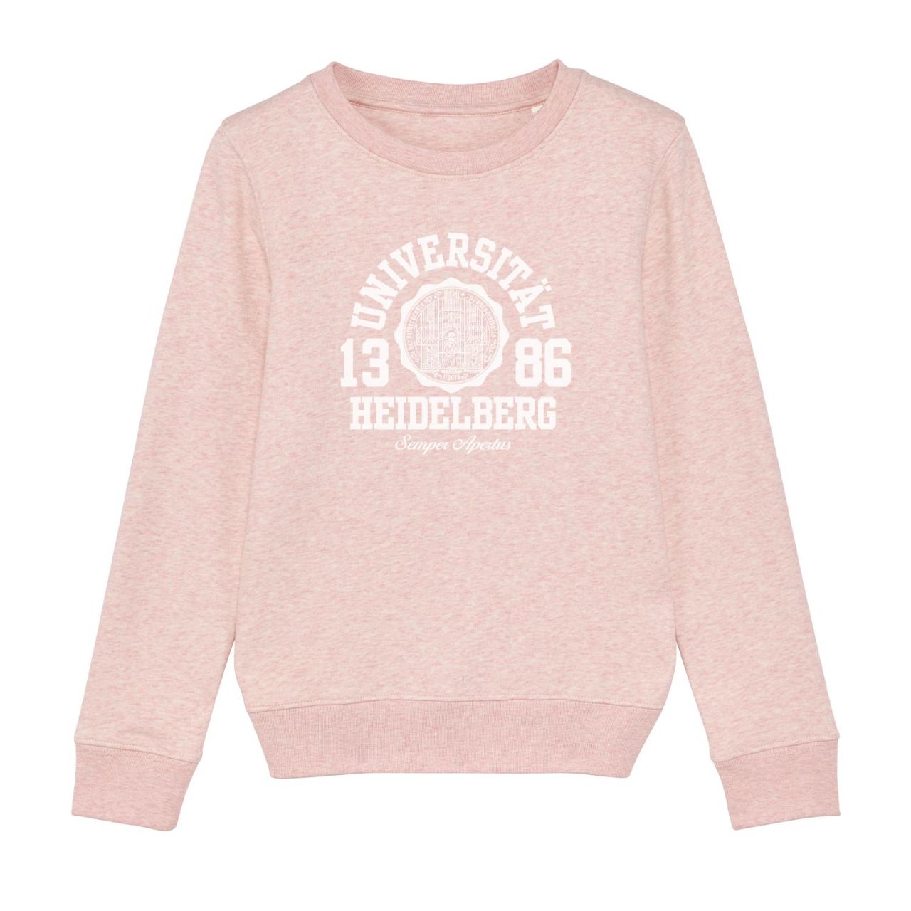 Kids Organic Sweatshirt, cream heather pink, marshall