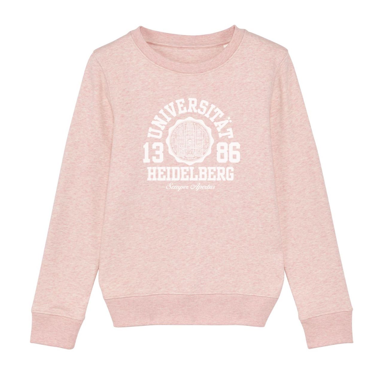 Kids Organic Sweatshirt, cream heather pink, marshall