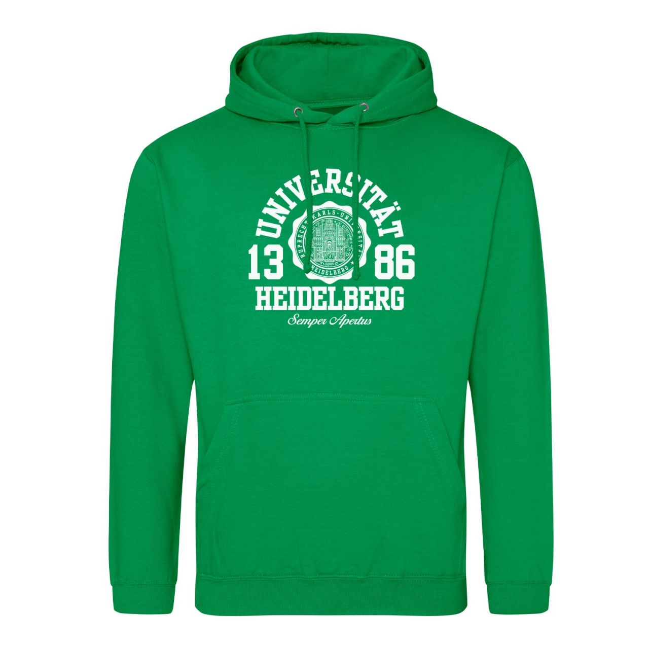 Classic Hooded Sweatshirt, kelly green, marshall