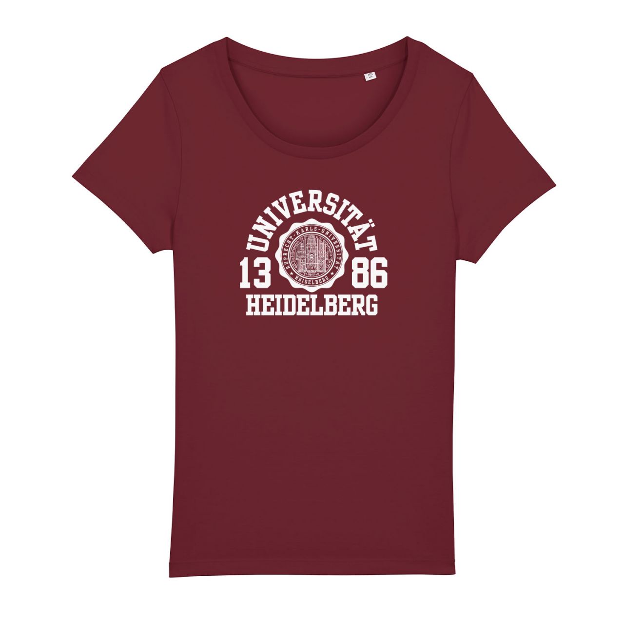 Damen Organic T-Shirt, burgundy, marshall