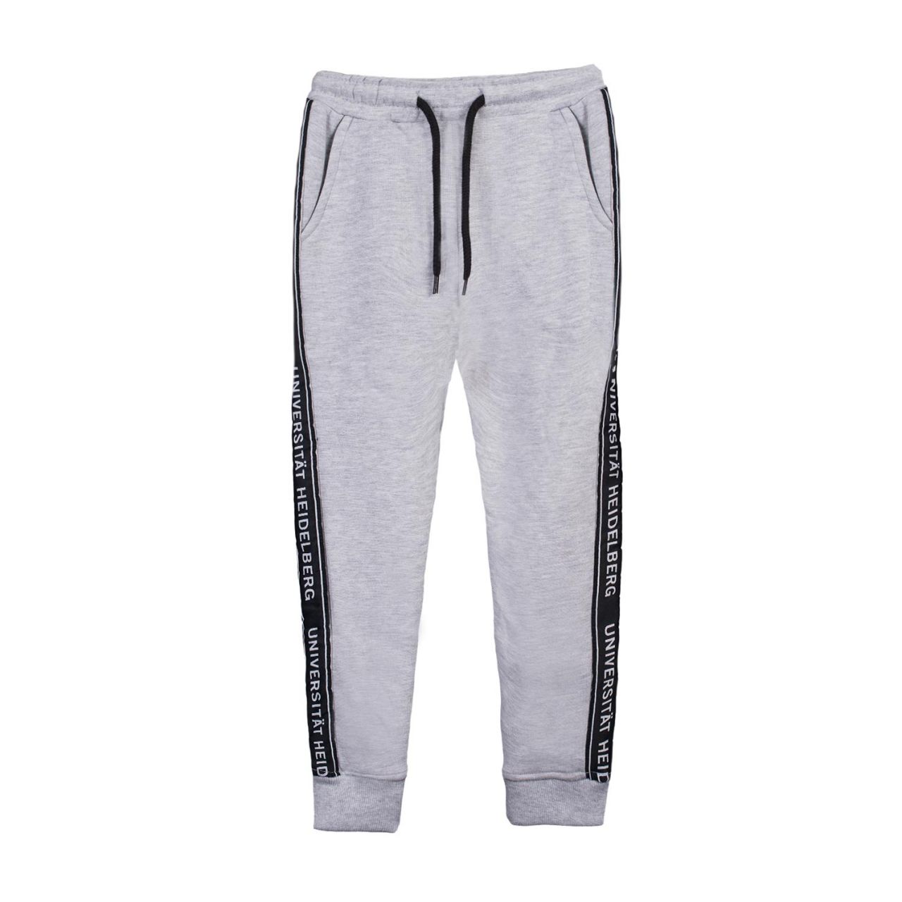 Herren Sweatpants, heather grey, tape