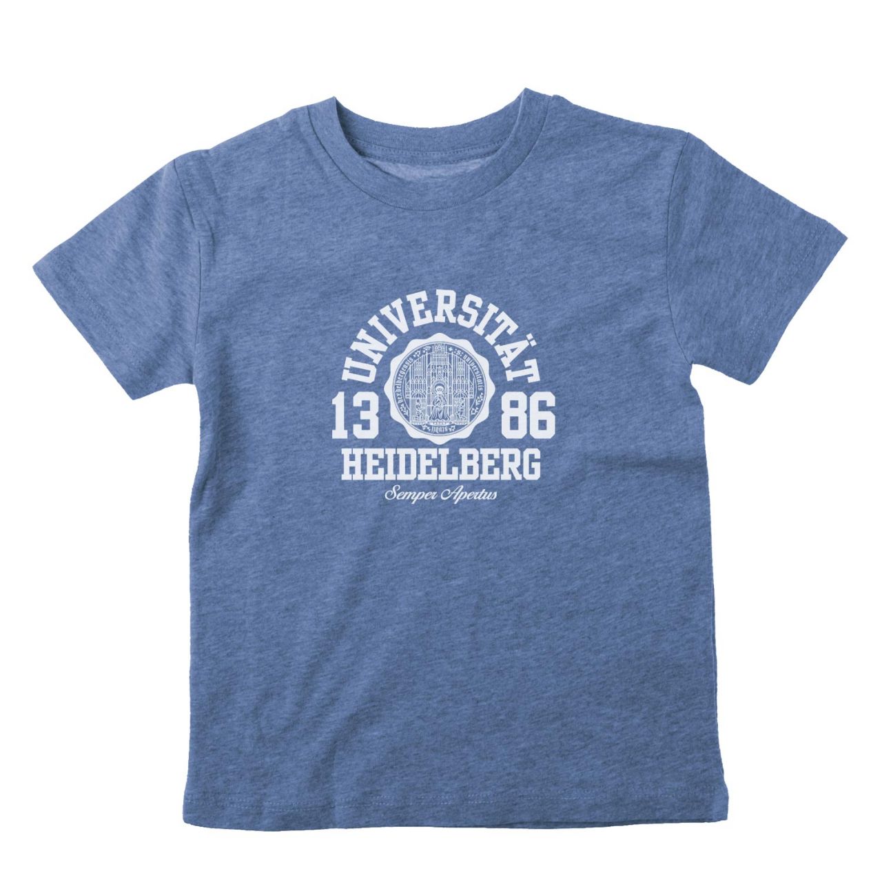 Kids Organic T-Shirt, heather blue, marshall