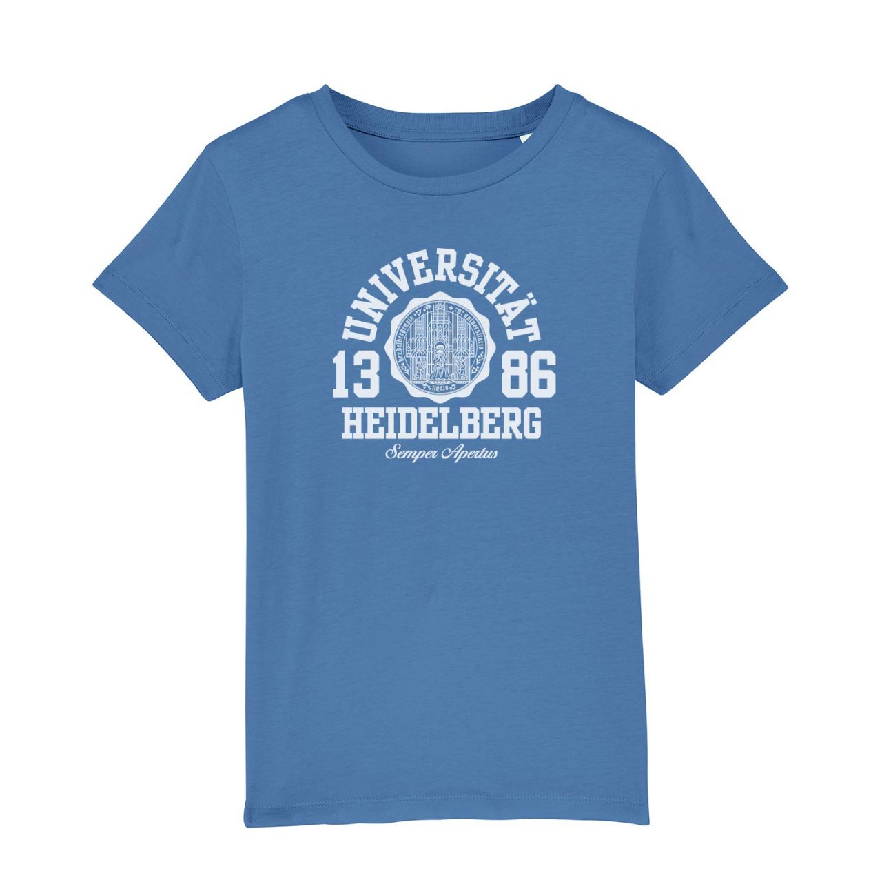Kids Organic T-Shirt, bright blue, marshall