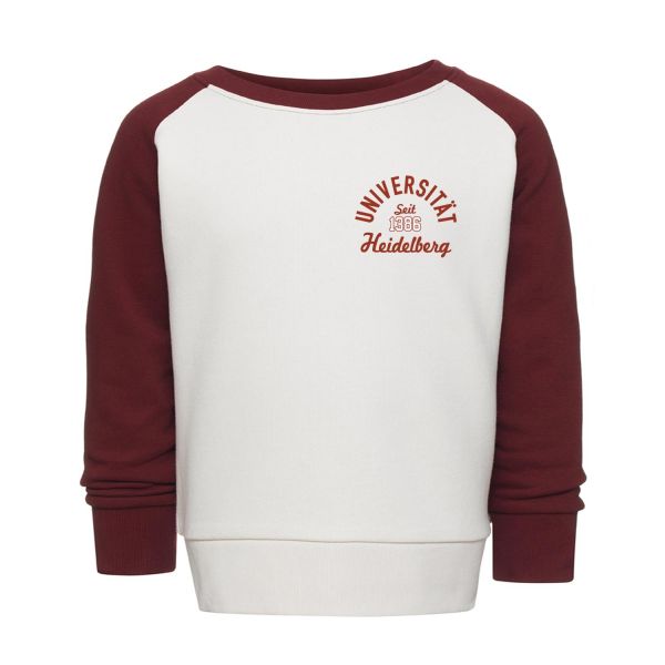 Kids Organic Contrast Sweatshirt, off white, bears